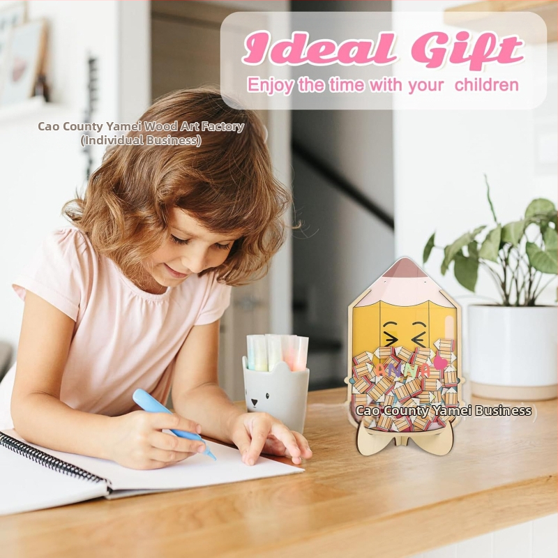 Drevená prihlasovacia tabuľa na puzzle, nádoba na svadobnú párty, prihlasovacia tabuľa s hviezdičkami, detská odmenová nádoba, nádoba s prianiami v tvare srdca