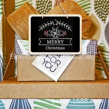 Pārrobežu karsti pārdota Amazon populārā mazā taisnstūrveida tāfele, tāfeles etiķetes karājas koka tāfeles ballīšu dekorēšana