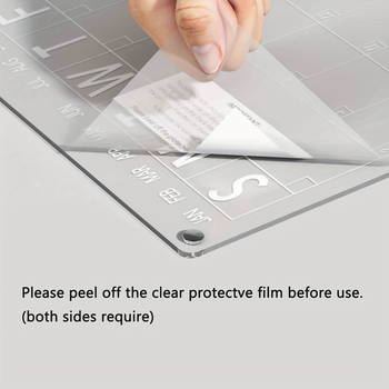 Skaidri akrilinė magnetinė lenta užrašams su baltu žymekliu - permatoma kvadratinė užrašų lentelė