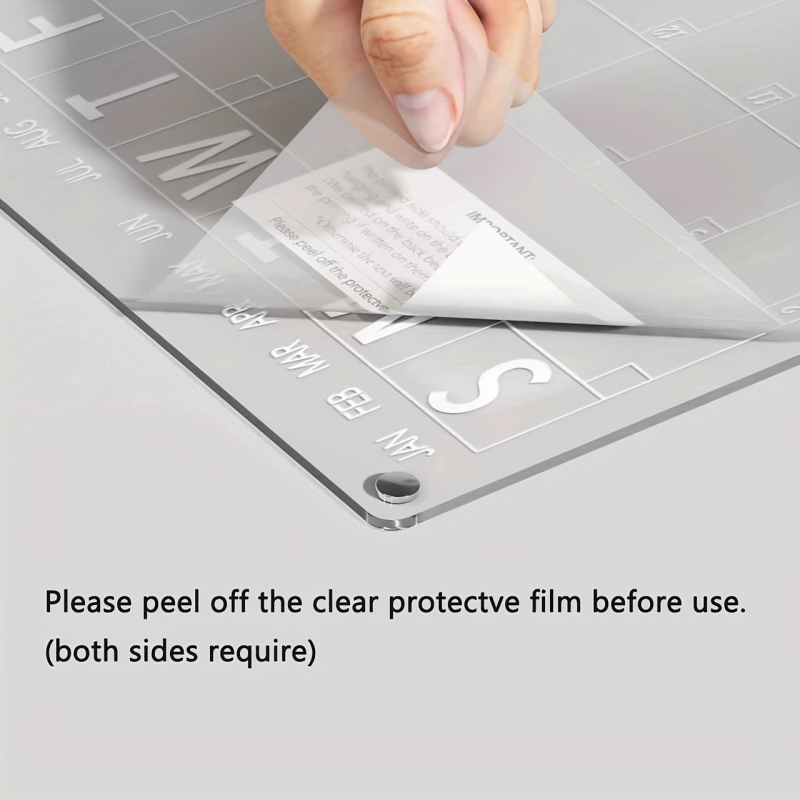 Skaidri akrilinė magnetinė lenta užrašams su baltu žymekliu - permatoma kvadratinė užrašų lentelė