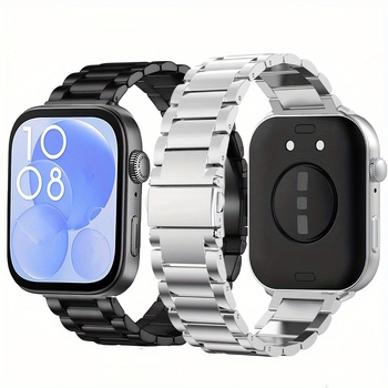 Huawei Fit3/Fit4Pro készülékekhez alkalmas, rozsdamentes acél fém óraszíj, Huawei Watch Fit4 háromgyöngyös acélszíjjal