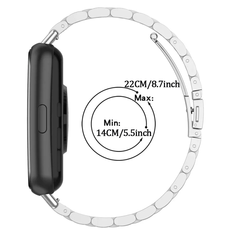 Huawei Fit3/Fit4Pro készülékekhez alkalmas, rozsdamentes acél fém óraszíj, Huawei Watch Fit4 háromgyöngyös acélszíjjal