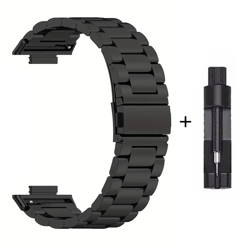 Huawei Fit3/Fit4Pro készülékekhez alkalmas, rozsdamentes acél fém óraszíj, Huawei Watch Fit4 háromgyöngyös acélszíjjal