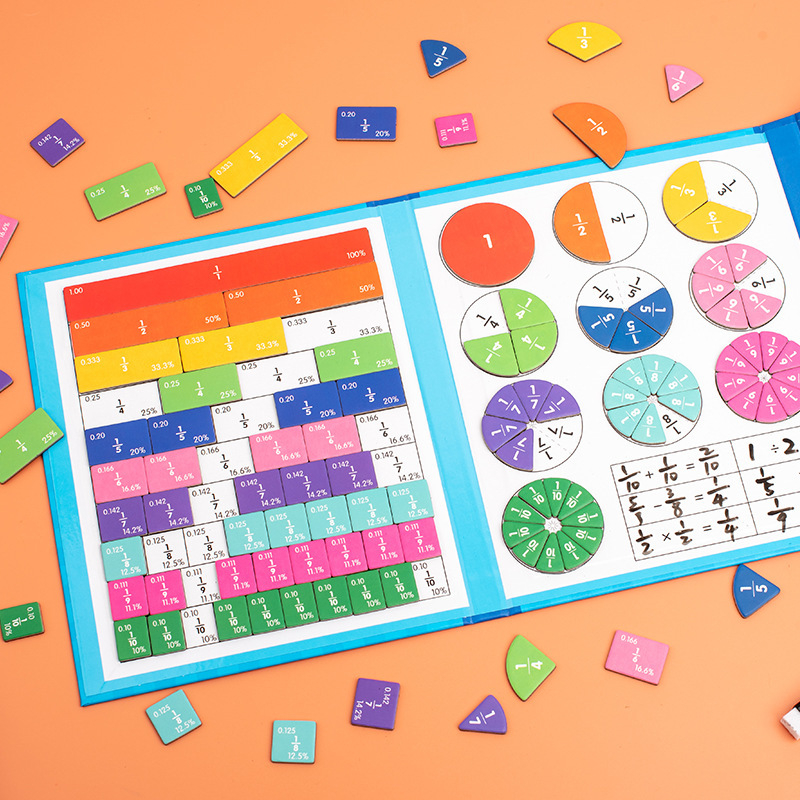 Sākumskolas skolēniem matemātikas mācību līdzekļi magnētiskā daļa šī matemātika skaitītājs saucējs kognitīvā saskaitīšana un atņemšana trešās klases rotaļlietas