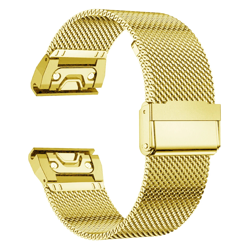 Jiaming Garmin Fenix 7X 7Pro 6X 6 roostevabast terasest klõpsuga metallist Milano rihm