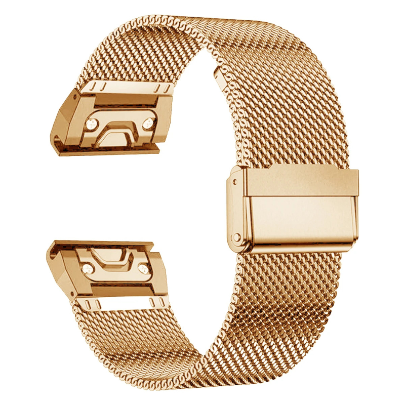 Jiaming Garmin Fenix 7X 7Pro 6X 6 roostevabast terasest klõpsuga metallist Milano rihm