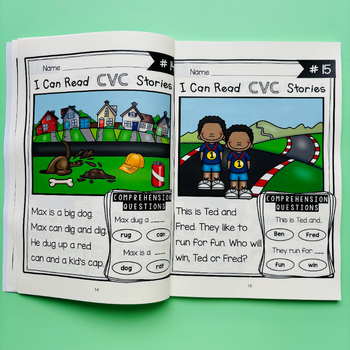 Természetes helyesírás CVC történetek Történet Rövid szöveg Olvasásértés Felvilágosodás fonetika Gyermekmunkadolgozat