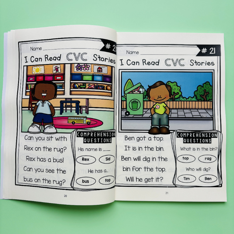 Természetes helyesírás CVC történetek Történet Rövid szöveg Olvasásértés Felvilágosodás fonetika Gyermekmunkadolgozat