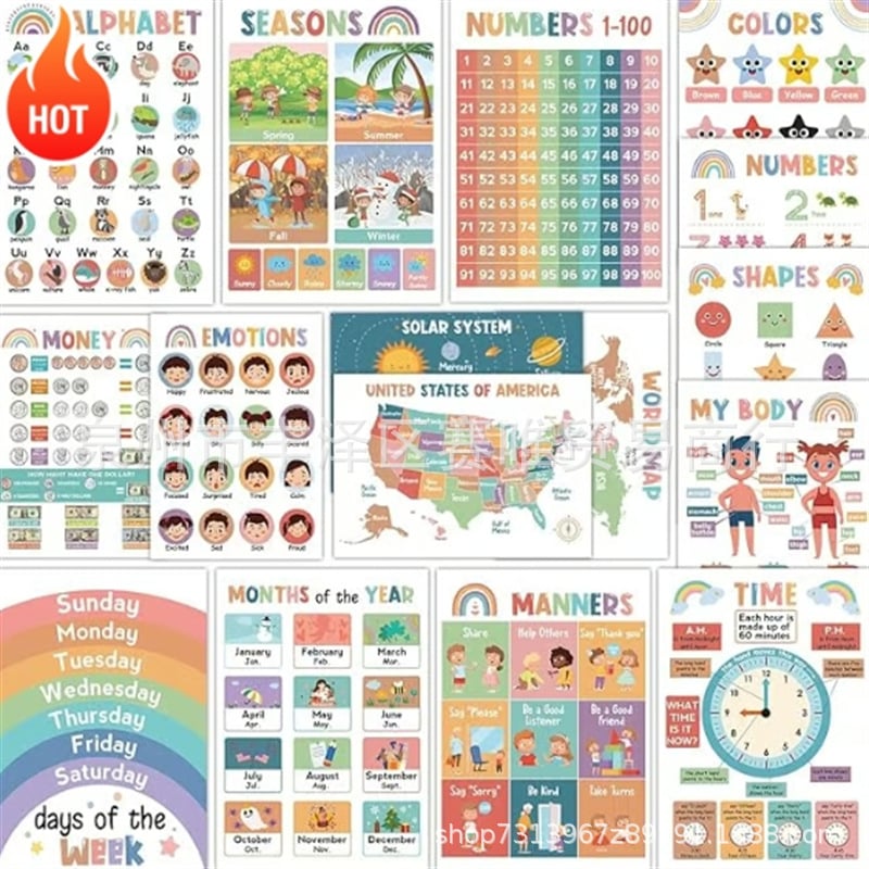 Нови образователни плакати за малки деца от цял свят16 броя