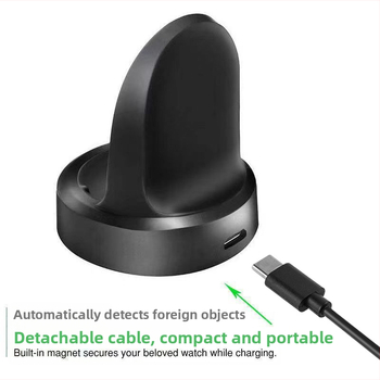 Taikoma „Samsung Watch Gear S3“ įkrovikliui S2 / „Galaxy Watch“ magnetiniam pagrindui S4 belaidžiam įkrovimui