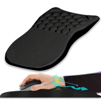 Ainult sekunditega 220G plahvatused puhas must pikendatud randmetugi randme hiirematt ergonoomiline randme kaldemassaaž