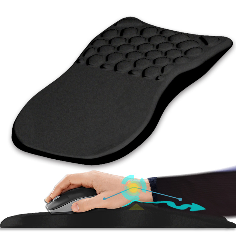 Ainult sekunditega 220G plahvatused puhas must pikendatud randmetugi randme hiirematt ergonoomiline randme kaldemassaaž