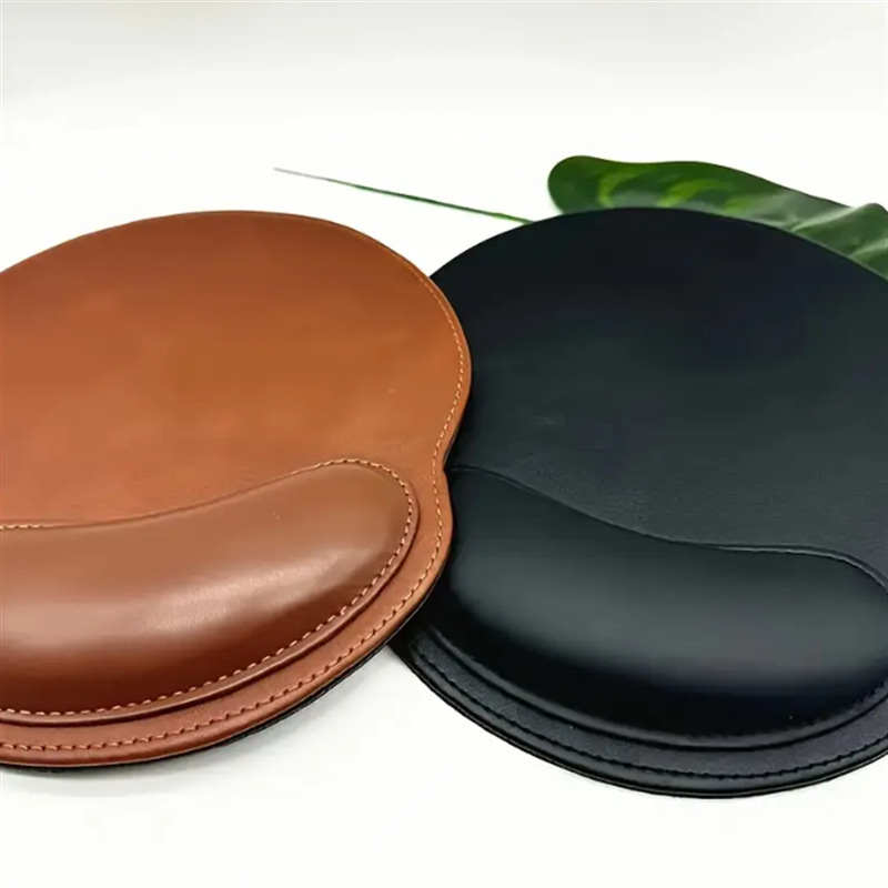 Nahkne randmehiirematt kontorisse, libisemisvastane ja plekikindel, lohistatav hiirematt