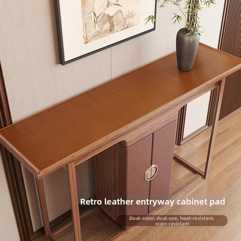 Uus retro stiilis puhvetkapi padi, tipptasemel veekindel kahepoolne nahast sissepääsulaua padi, pikk teleka kingakapi kattepadi