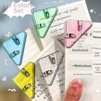 Trikampio krašto spaustukas, aplanko kanceliarinių prekių spaustukas, fiksuotas spaustukas egzamino darbams tvirtinti, knygų spaustukas nuo garbanojimo, daugiafunkcis kampinis spaustukas