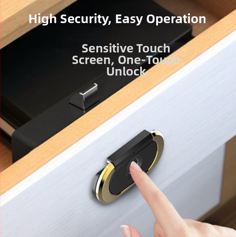 Трансгранична ключалка за чекмедже с пръстов отпечатък, метална скрита дръжка, ключалка за нощно шкафче, шкаф за документи, електронна ключалка за офис мебели, ключалка с пръстов отпечатък