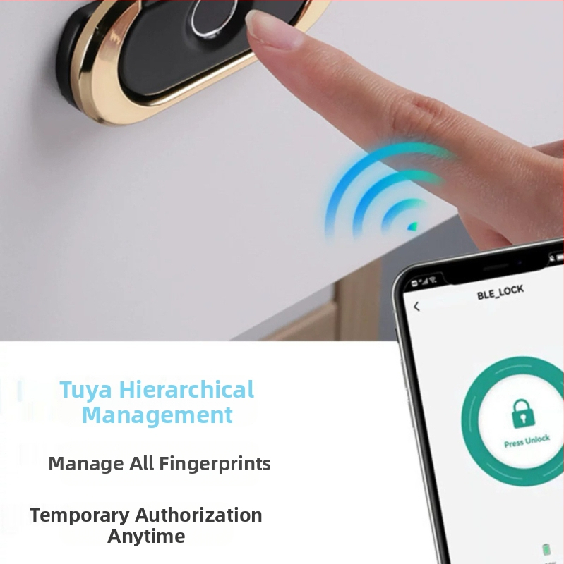 Трансгранична ключалка за чекмедже с пръстов отпечатък, метална скрита дръжка, ключалка за нощно шкафче, шкаф за документи, електронна ключалка за офис мебели, ключалка с пръстов отпечатък