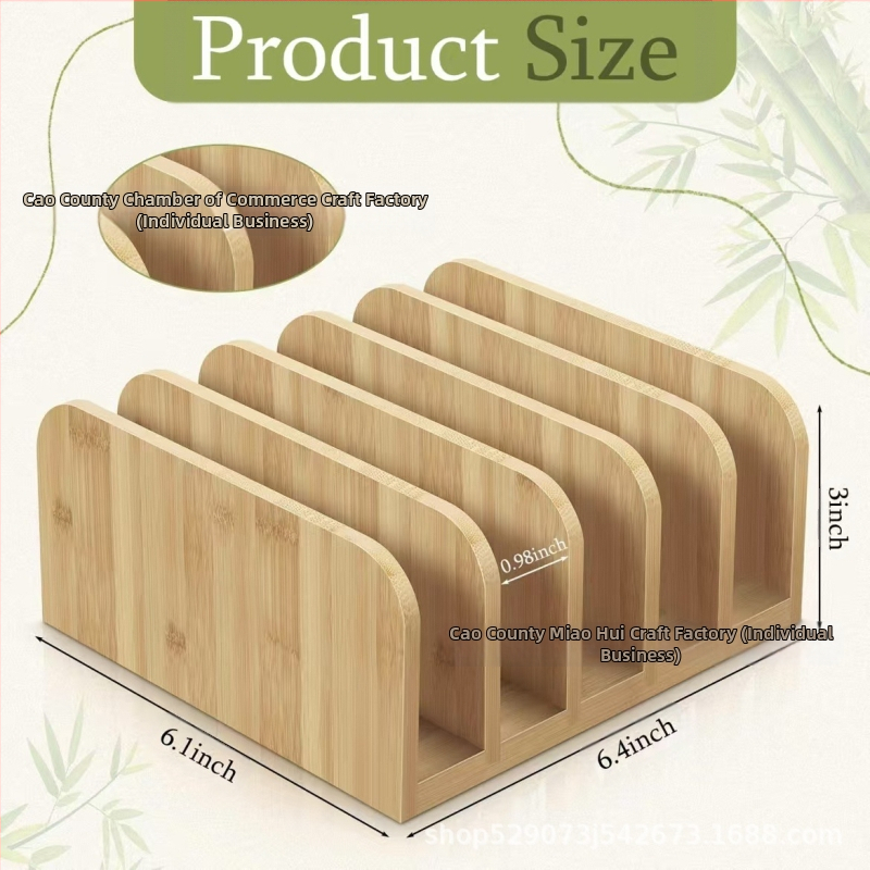 Irodai bambusz hordozható irattartó állvány tömörfa e-mail rendszerező állvány asztali fa könyvtároló állvány