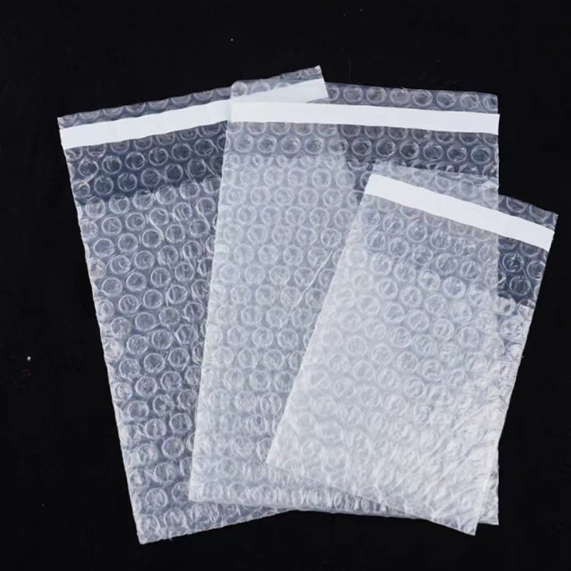 Чисто нов материал, логистична опаковка, балонна торбичка, еднослойна и двуслойна, удебелена, самозалепваща се, балонна опаковка, балонна торбичка, експресна балонна торбичка