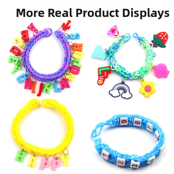 25 ruudustikuga vikerkaarekummipael Loom Bands kummipaelaga ülikond kootud mängukäevõru DIY laste hariduslikud mänguasjad