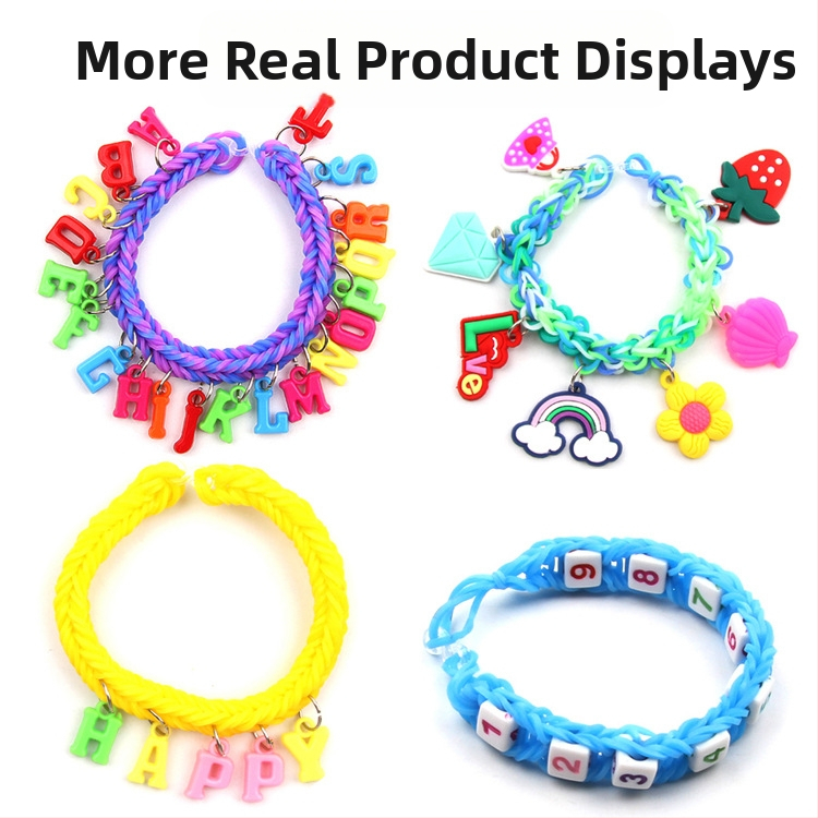 25 решетка дъгова ластик Loom Bands ластик костюм плетена играчка гривна Направи си сам детски образователни играчки