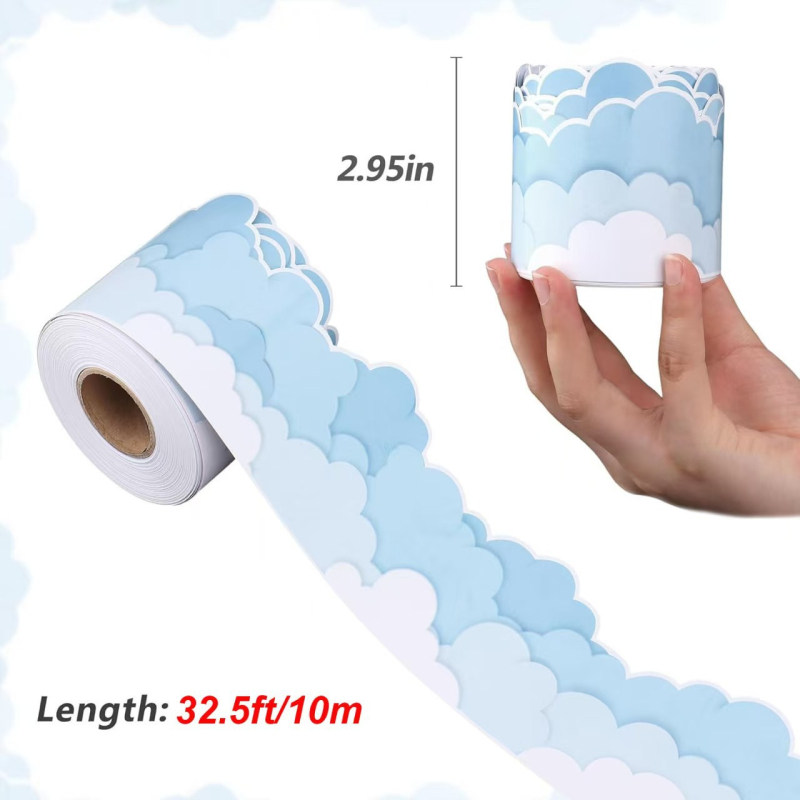 Hulgimüük 10m rulli pliiatsi-tahvlikleebiseid, dekoratiivsed toa äärisekleebised, käsitööna valminud dekoratiivkleebised