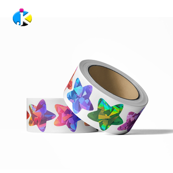 Isekleepuvad kleebised, käsiraamatute kleebised, kirjatarvete kleebised, laste kleebised, viieharuline tähekujuline laserpaber, kaetud heleda kilega