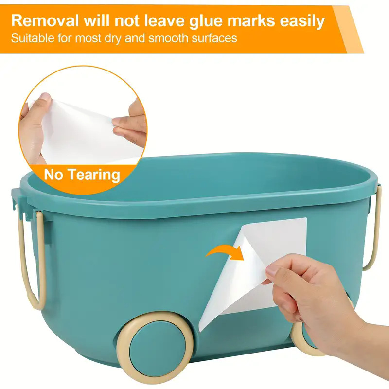 50 matrica/csomag üres címkés matricák, kivehető tárolódobozos címkék, vízálló, szakadásálló és maradványmentes címkék