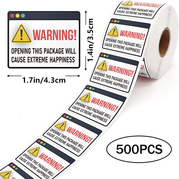 500 db/tekercs Cal ders Nyitva Ez Vezeti a Rendkívül Boldog Kis Vállalati Matricák Köszönöm Matricák