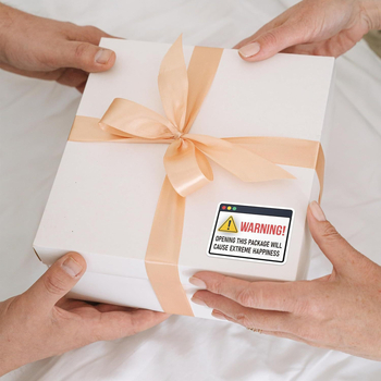 500 db/tekercs Cal ders Nyitva Ez Vezeti a Rendkívül Boldog Kis Vállalati Matricák Köszönöm Matricák