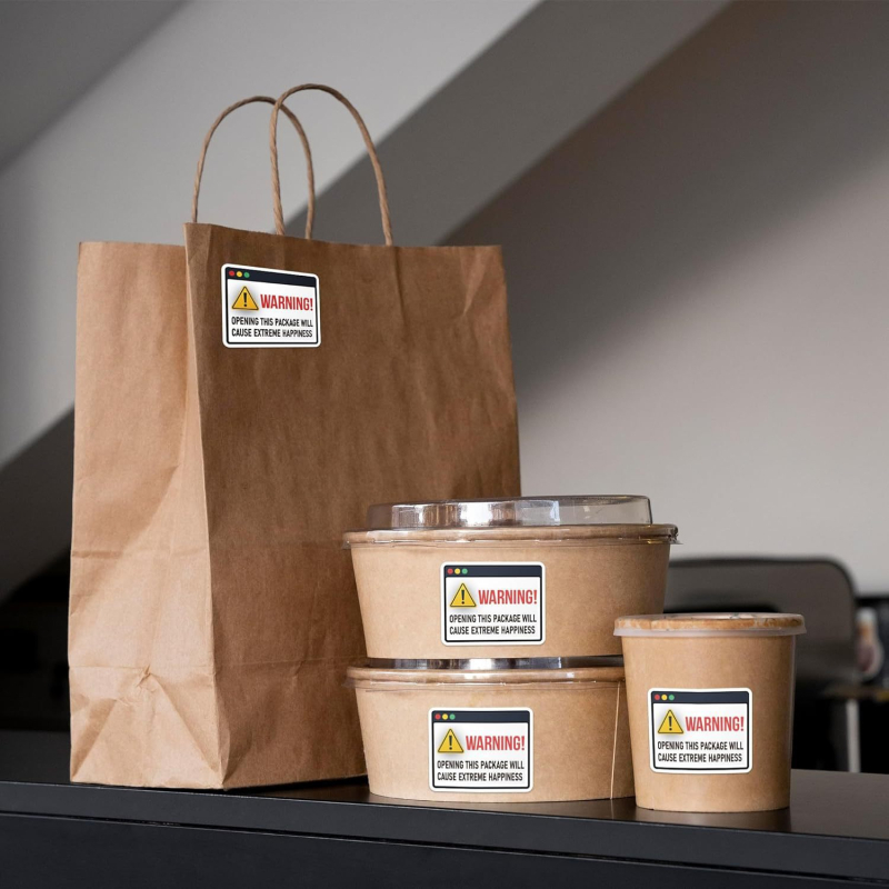 500 db/tekercs Cal ders Nyitva Ez Vezeti a Rendkívül Boldog Kis Vállalati Matricák Köszönöm Matricák