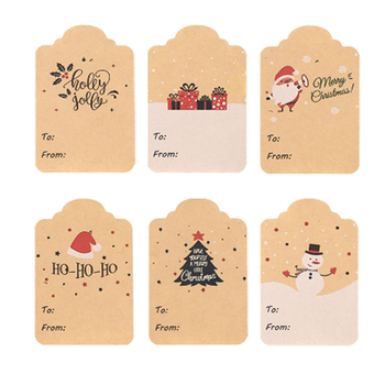 Uus 6 disainiga ristkülikukujuline jõupaberist jõulukleebis pühadekaunistus isekleepuv kinkesilt