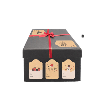 Uus 6 disainiga ristkülikukujuline jõupaberist jõulukleebis pühadekaunistus isekleepuv kinkesilt