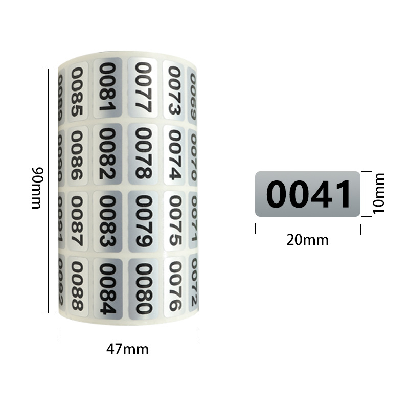 Spot matrica hülye ezüst digitális címke karcálló vízálló olajálló matrica tekercs sorozatszám címke matrica