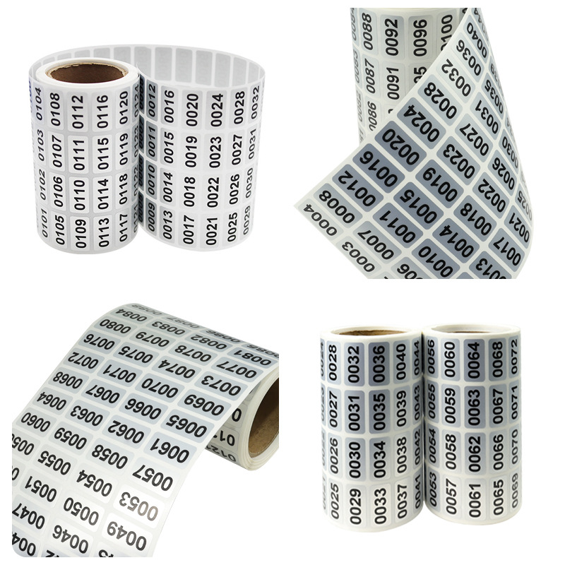 Spot matrica hülye ezüst digitális címke karcálló vízálló olajálló matrica tekercs sorozatszám címke matrica