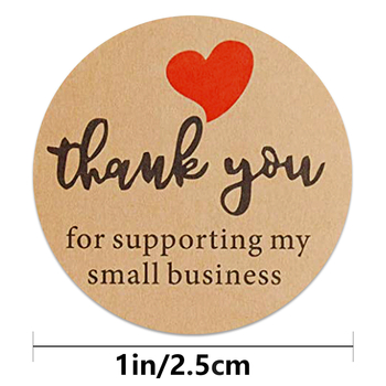 500 db/tekercs sütődekoráció természetes kraftpapírból, olajágból készült, kézzel készített szerelmes matricák, kerek, 2,5 cm