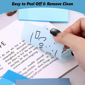 Διασυνοριακά 3*3 μπλε αυτοκόλλητα σημειώματα, διαφανή σελιδοδείκτες μαθητών, σημάδια ταξινόμησης, N φορές, φθορίζοντα αυτοκόλλητα ετικετών