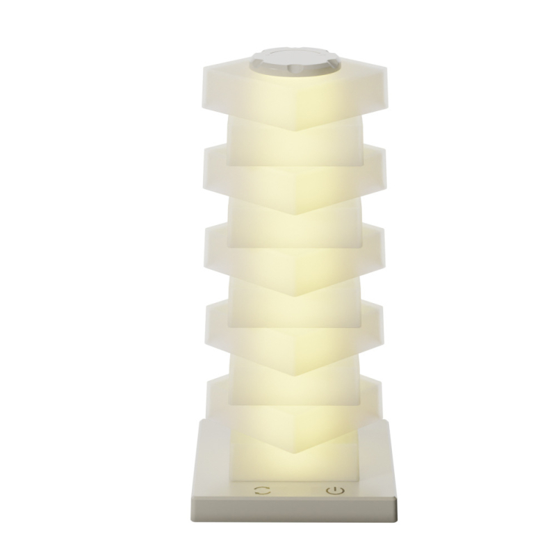 Határokon átnyúló robbanások DIY összeszerelt éjszakai fény színes hálószoba éjjeliszekrény hangulatvilágítás vezeték nélküli töltés kreatív ajándék asztali lámpa