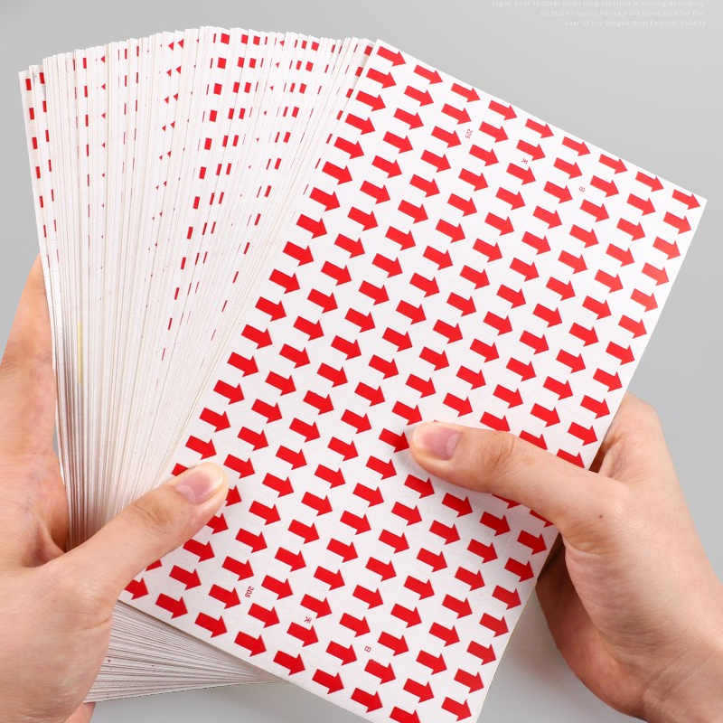 Mazas bultiņas marķēšanas uzlīmes bojātiem produktiem, pārstrādes un remonta uzlīmes, sarkanas virziena indikatora uzlīmes, pašlīmējošas uzlīmes