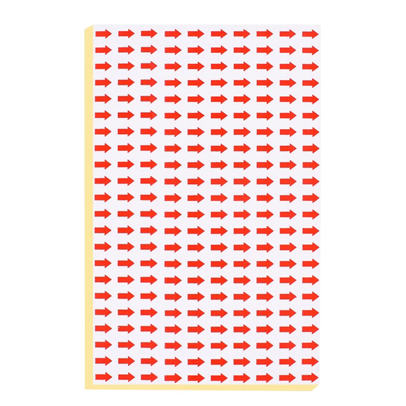 Mazas bultiņas marķēšanas uzlīmes bojātiem produktiem, pārstrādes un remonta uzlīmes, sarkanas virziena indikatora uzlīmes, pašlīmējošas uzlīmes