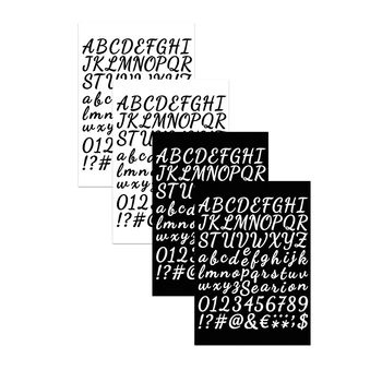 4 lap/csomag vágott matricák fali matricák alfanumerikus matricák konyhai címke öntapadós címke matricák