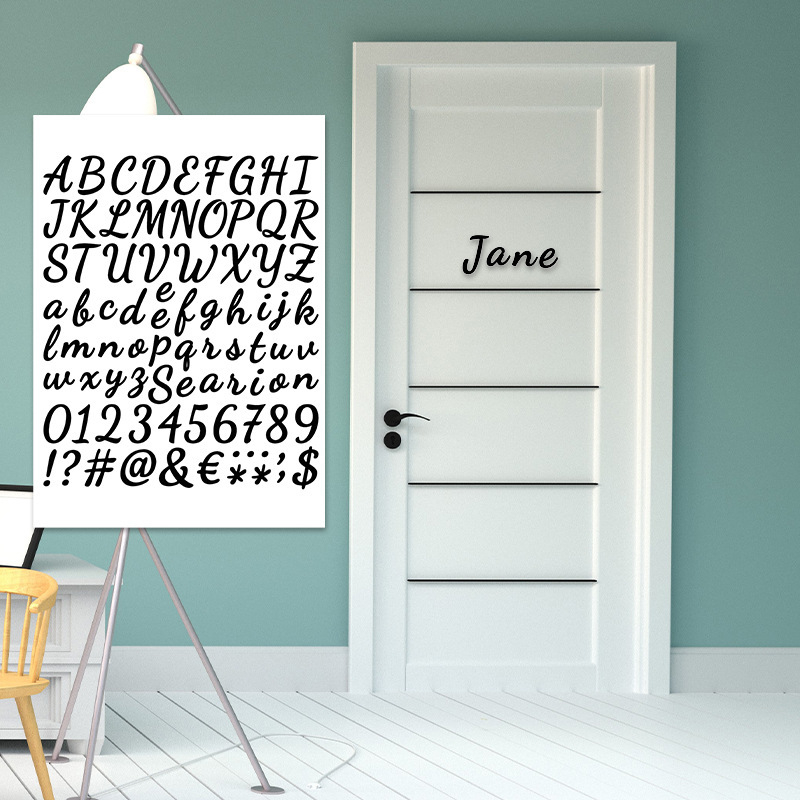 4 lap/csomag vágott matricák fali matricák alfanumerikus matricák konyhai címke öntapadós címke matricák