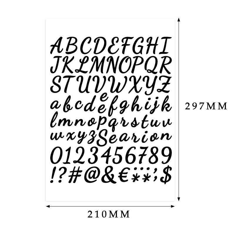 4 lap/csomag vágott matricák fali matricák alfanumerikus matricák konyhai címke öntapadós címke matricák