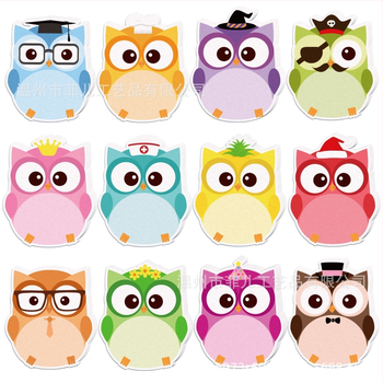 UB033 Rajzfilm Bagoly Post-it Jegyzetek Alakú Írószerek Post-it Jegyzetek Kézzel Készített Számla Matricák Irodaszerek Post-it Jegyzetek