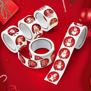 1000 kleebist/5 rulli, jõuluteemalised kleebised, kinkekaunistused, festivalikaunistused, pitseerimiskleebised