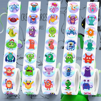 1000 lehte 1-tollised holograafilised värvilised laserpeegeldavad loomakleebised, värvilised armsad kleebised, ülikoolilinnaku diagrammi maalimine