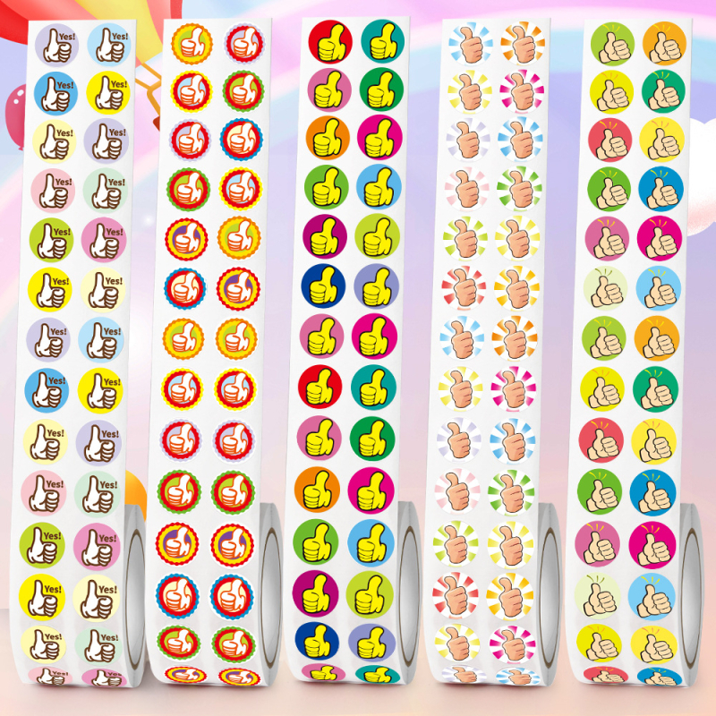 5000 Ft/csomag, inspiráló, felfelé mutató hüvelykujjjal ellátott jutalommatrica, alkalmas tantermekbe és irodákba