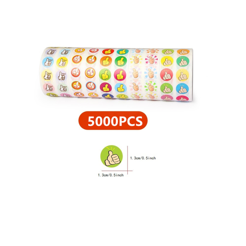 5000 Ft/csomag, inspiráló, felfelé mutató hüvelykujjjal ellátott jutalommatrica, alkalmas tantermekbe és irodákba