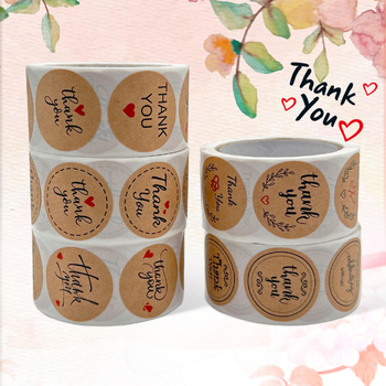 1000 matrica/5 tekercs, 2,5 cm-es kerek, sütési dekorációs kraftpapír olajág kézzel készített szerelmes matricák