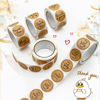 1000 matrica/5 tekercs, 2,5 cm-es kerek, sütési dekorációs kraftpapír olajág kézzel készített szerelmes matricák